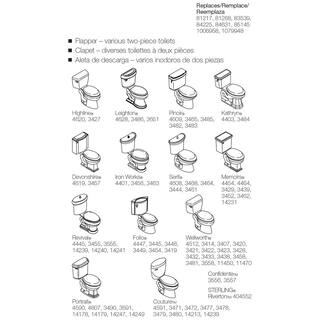 KOHLER 2 in. Blue Toilet Flapper with Float Used in Various 2-Piece Toilets GP85160