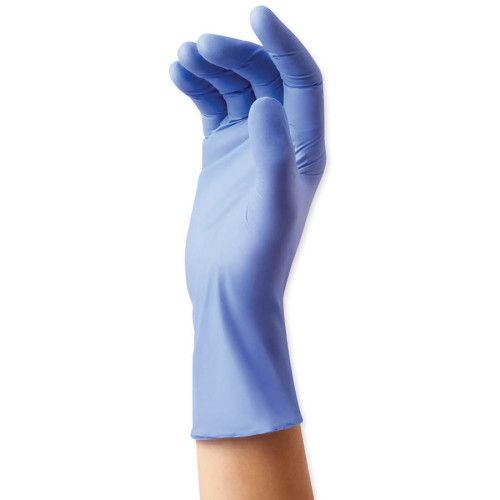 Medline Sensicare Ice Nitrile Exam Gloves， Powder-Free， Small， Blue， 250/Box (MDS6801)