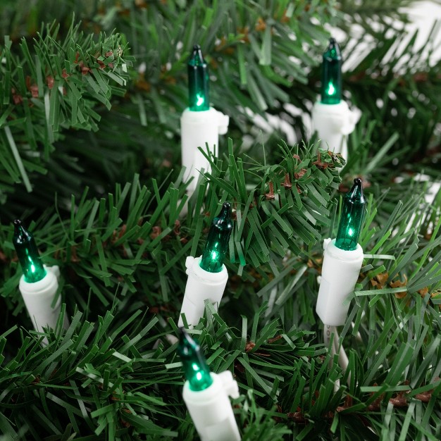 Northlight 50 Count Teal Mini Christmas Light Set 24 5 Ft White Wire