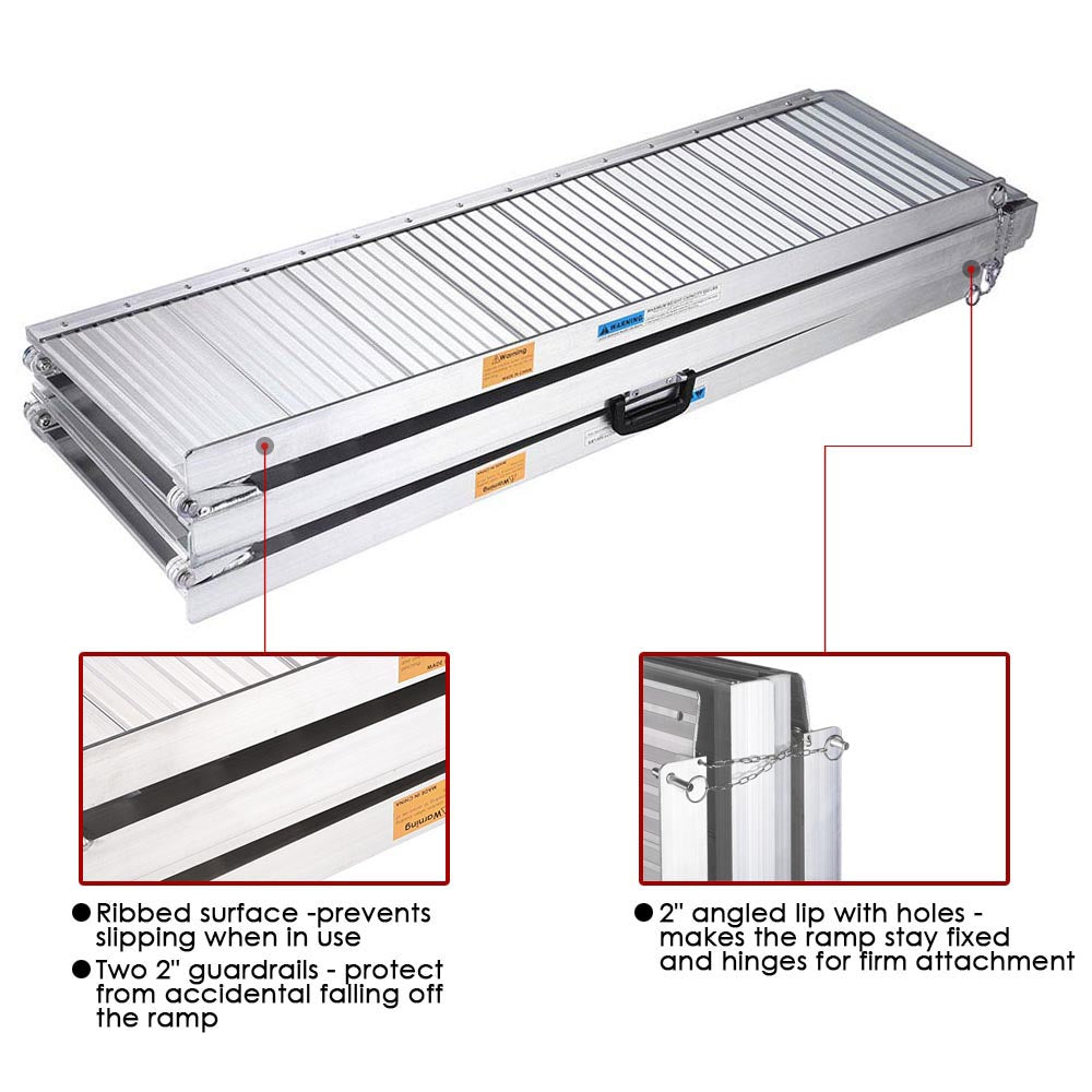 Yescom Wheelchair Ramp 600LB Capacity 8'L x 29