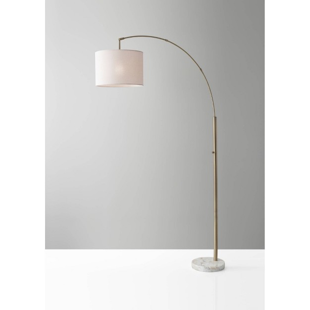 Bowery Arc Lamp Antique Brass Adesso