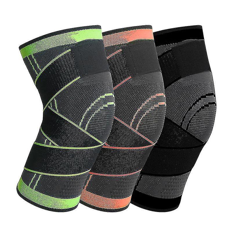 1pcs Sports Knee Pad Men Pressurized Elastic Knee Pads Support Fitness Gear Basketball Volleyball Brace Protector Crossfit