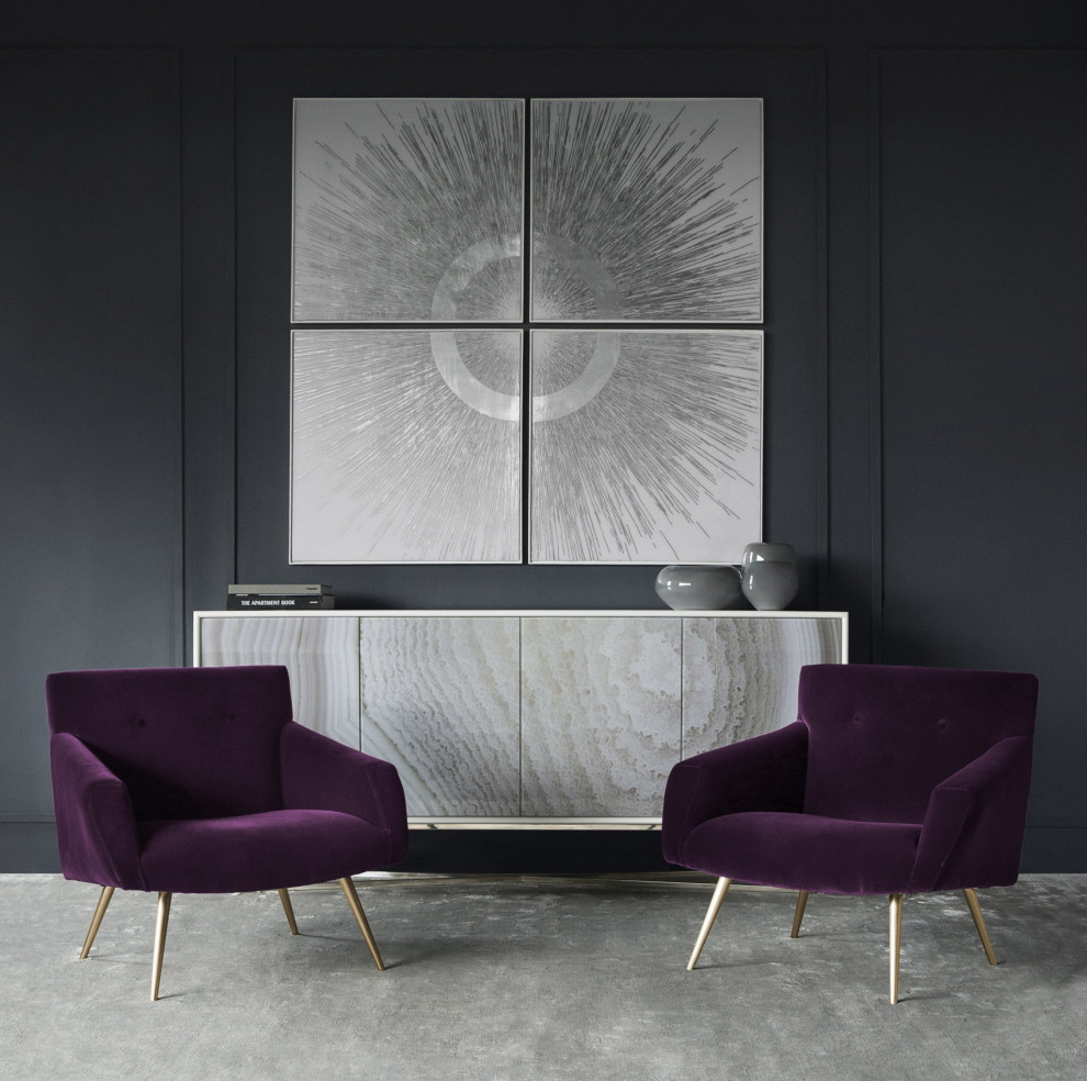 Devina Chair   Midcentury   Armchairs And Accent Chairs   by AED Luxury Home Decor  Houzz