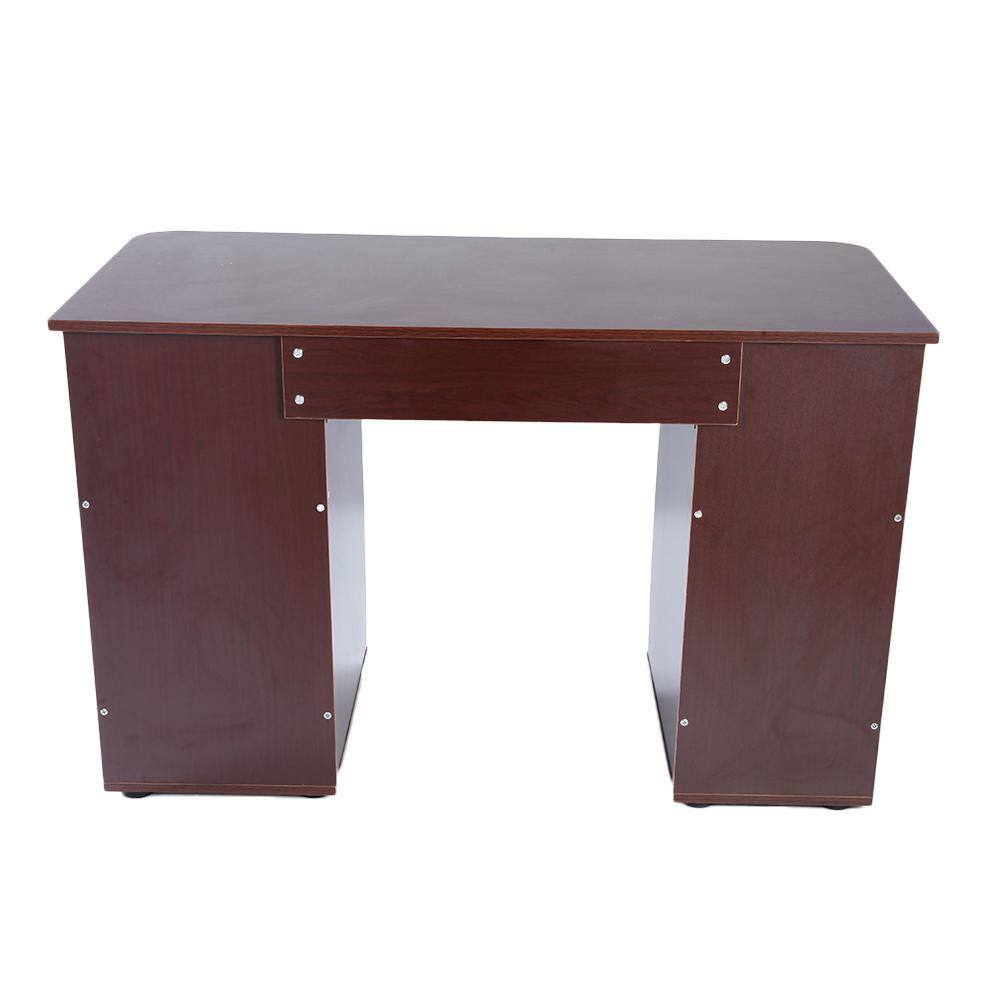 Karl home 45 in. W Retangular Brown Wood 3 Drawer Computer Desk with Door 941228127035