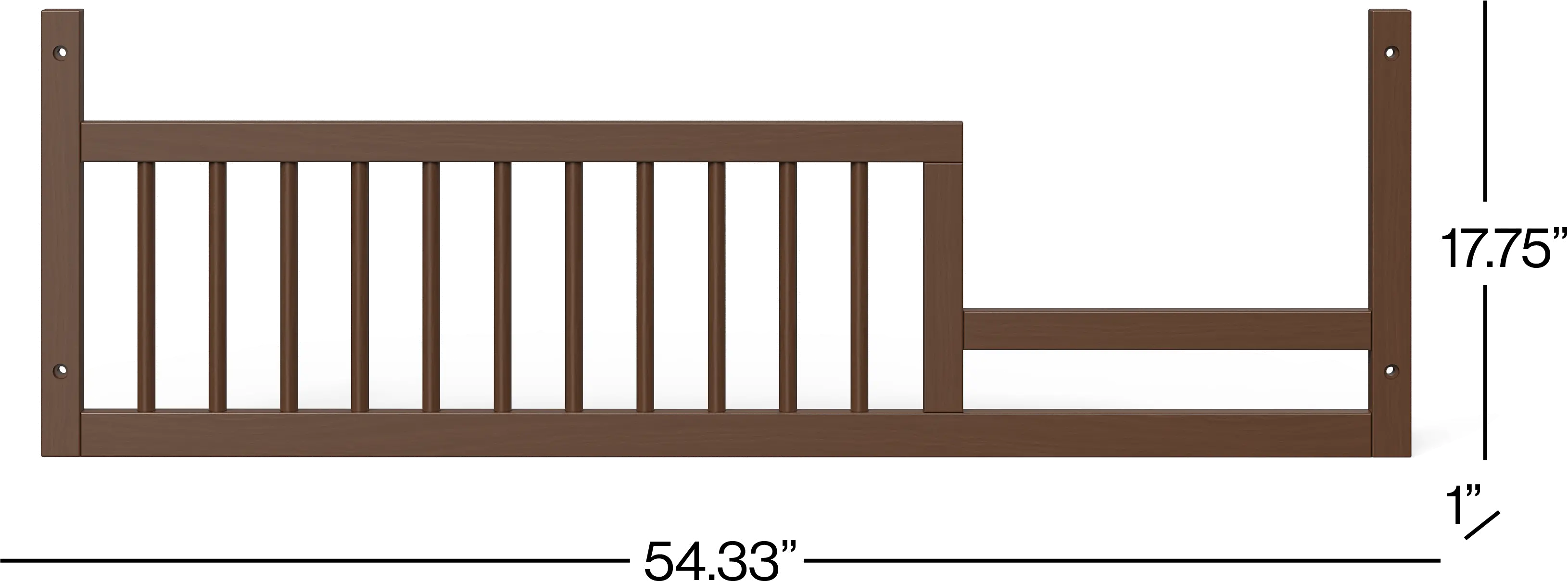 Toasted Chestnut Guard Rail for Surrey Hill and Cranbrook Cribs