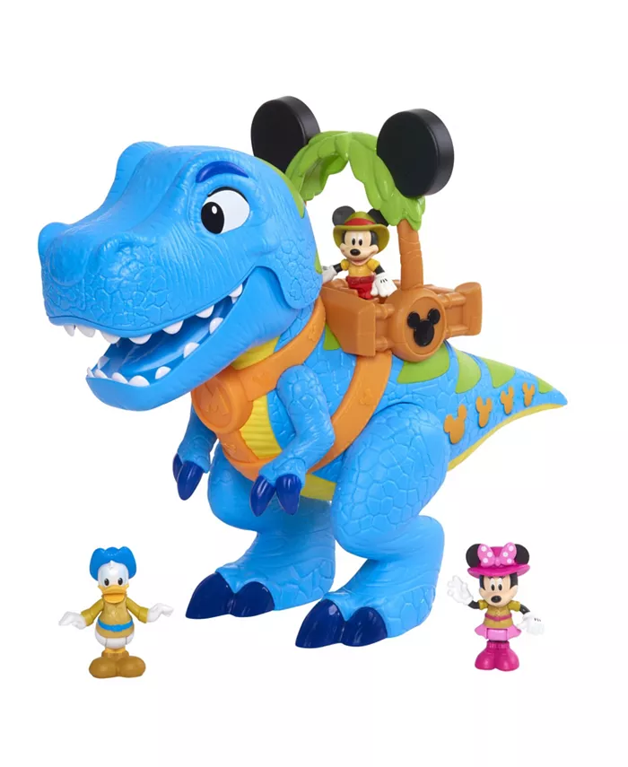 Disney Junior Mickey Mouse Roarin Safari Dino  4-Piece Figures and Playset  Dinosaur