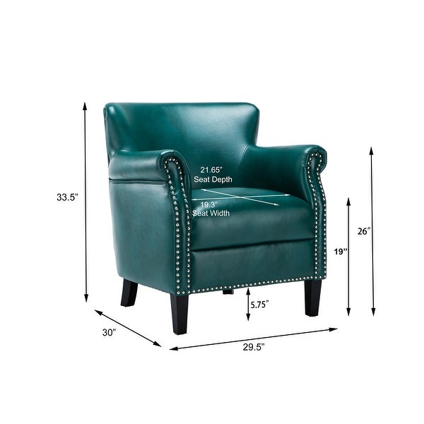 Hendrick Faux Leather Club Chair by Greyson Living