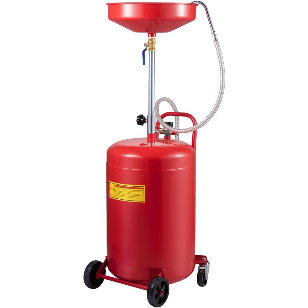 VEVOR Waste Oil Drain Tank 20 Gal. Portable Oil Drain Change Air Operated Fluid Fuel with Wheel for Easy Oil Removal QCPJLBHDYF20UAJ6WV0