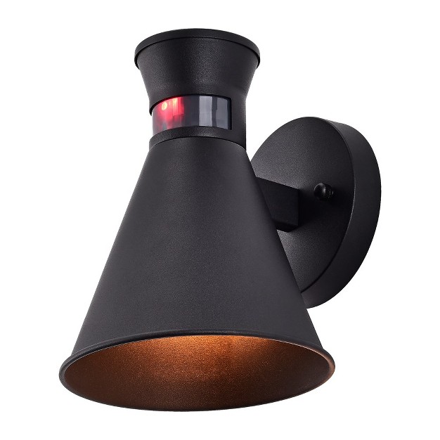 C Cattleya Motion Sensor Dusk To Dawnoutdoor Wall Sconce With Black Finish