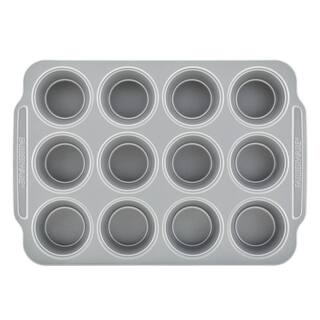 Farberware Double Batch 2-Piece Gray Muffin and Cupcake Pan Set 48418