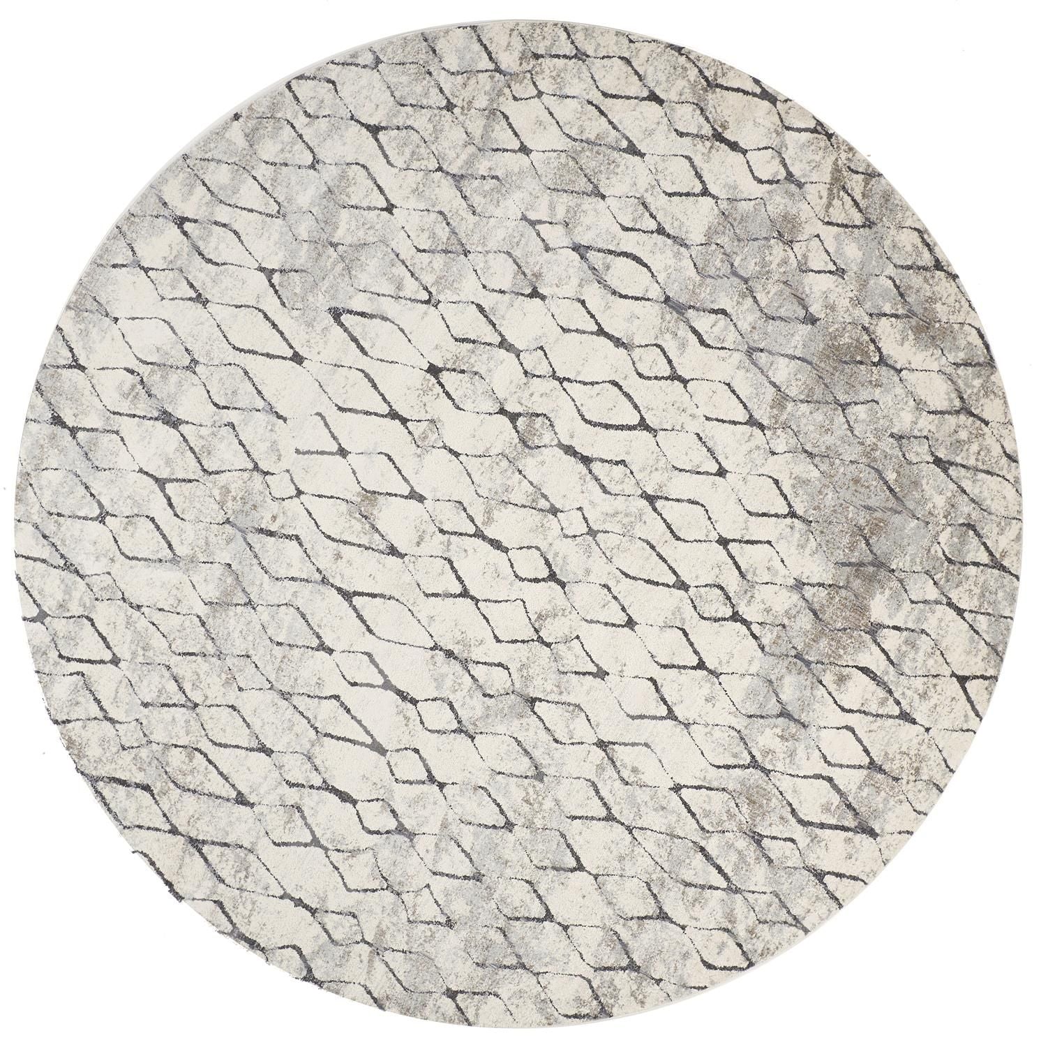 Kiba Ivory and Gray Rug by BD Fine