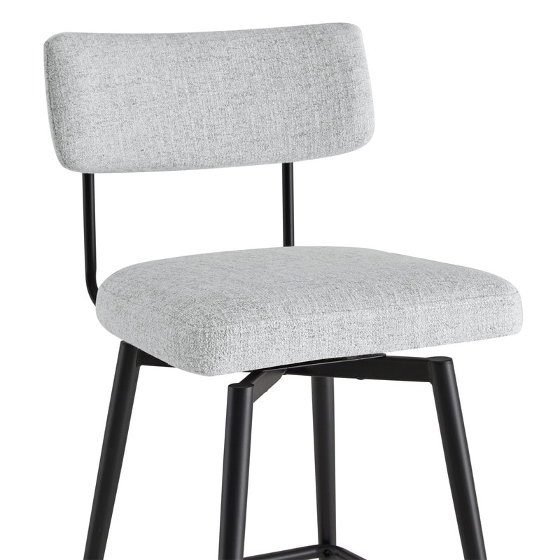 Elise Counter Height Swivel Bar Stool Chairs Set of 2 with Metal Frame