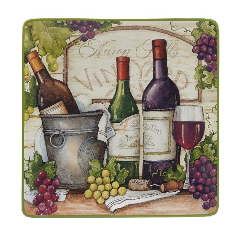 Certified International Meadow Brook Vineyard Square Platter