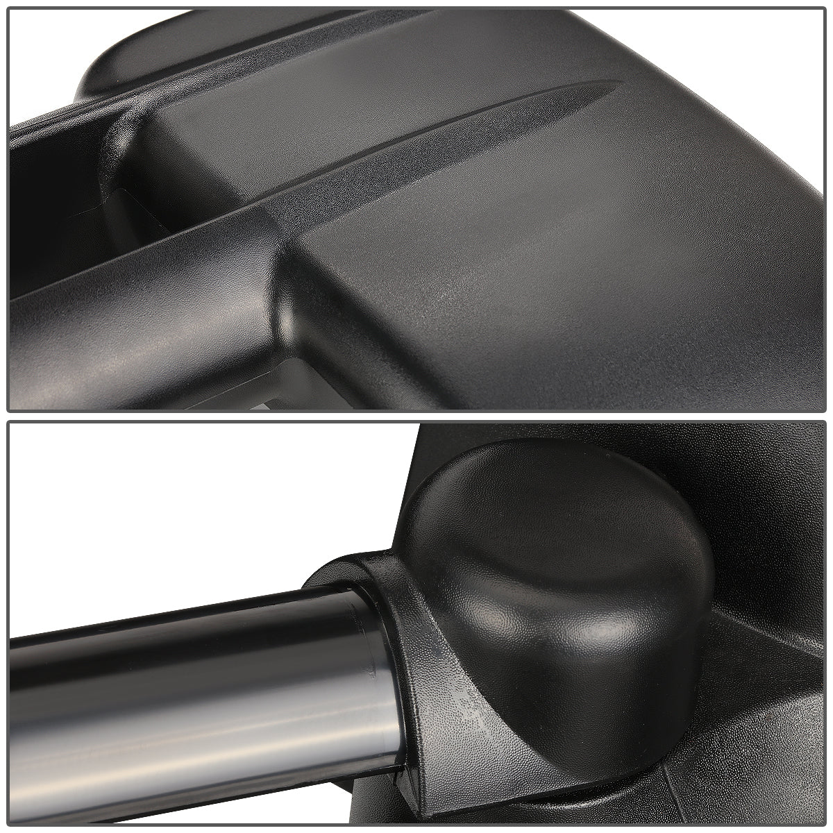 DNA Motoring TWM-002-T222-BK For 1997 to 2004 Ford F150 Pair of Black Textured Telescoping Manual Extenable Side Towing Mirrors 98 99 00 01 02