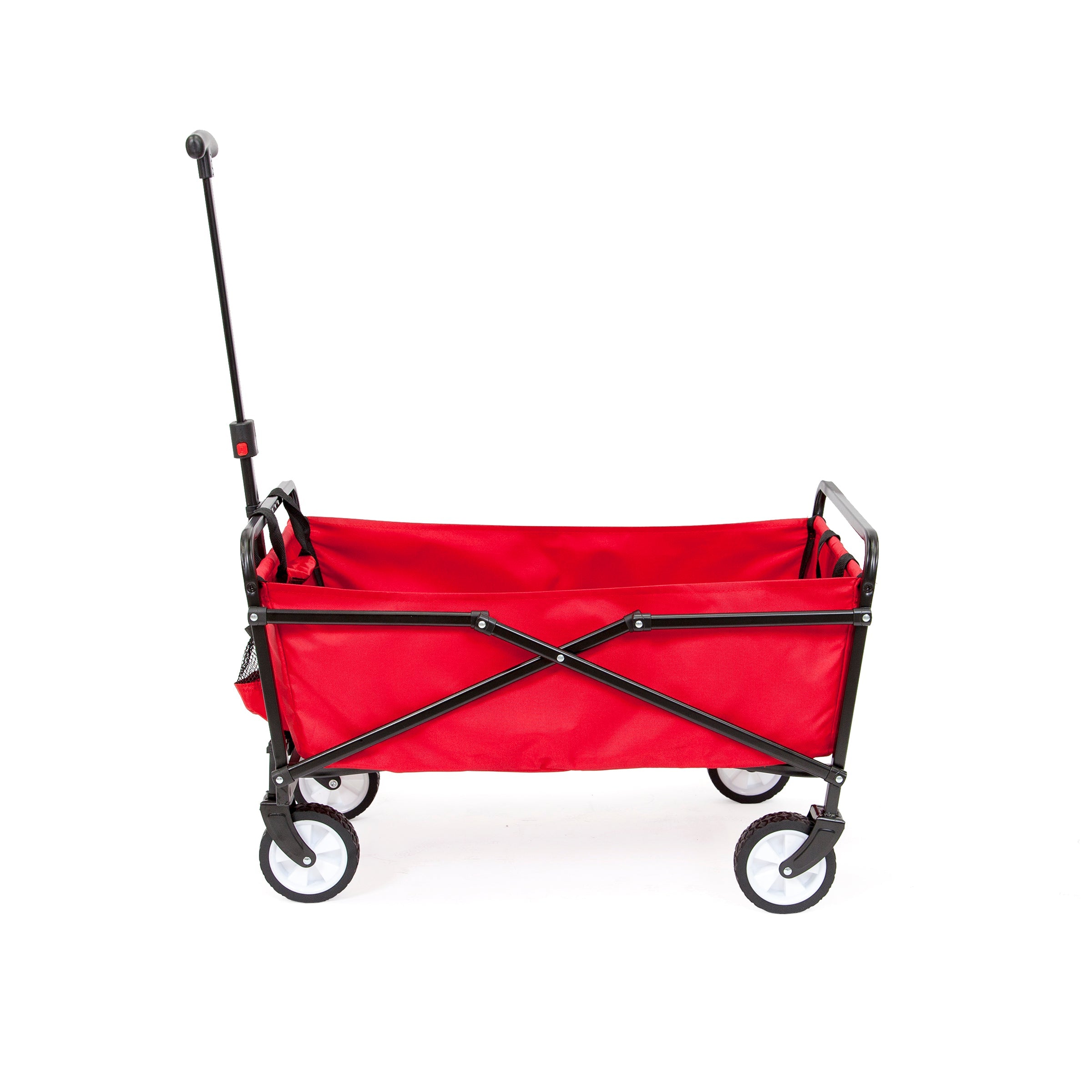 Seina Steel Compact Collapsible Folding Outdoor Portable Utility Cart, Red