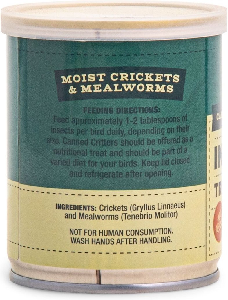 Culinary Coop Mealworms and Crickets Chicken Treats， 2.75-oz can