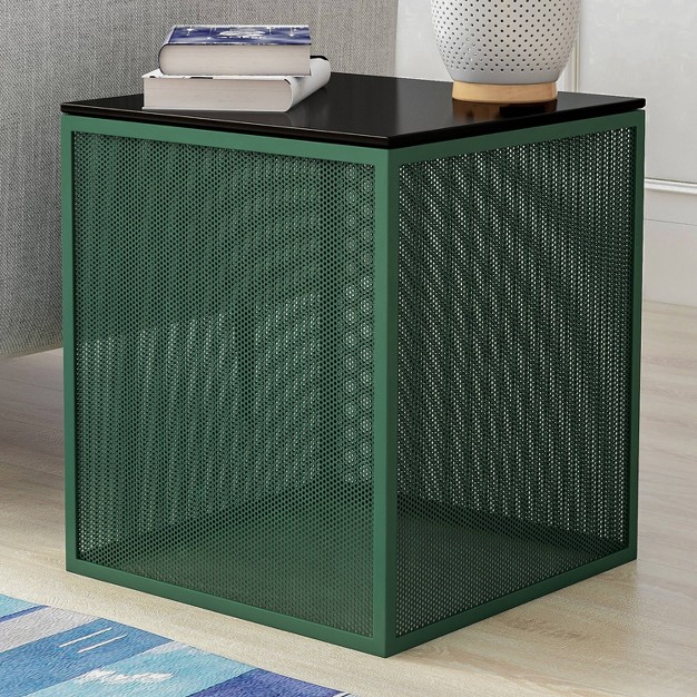 Dervock Glass Top Side Table With Glass Top Mibasics