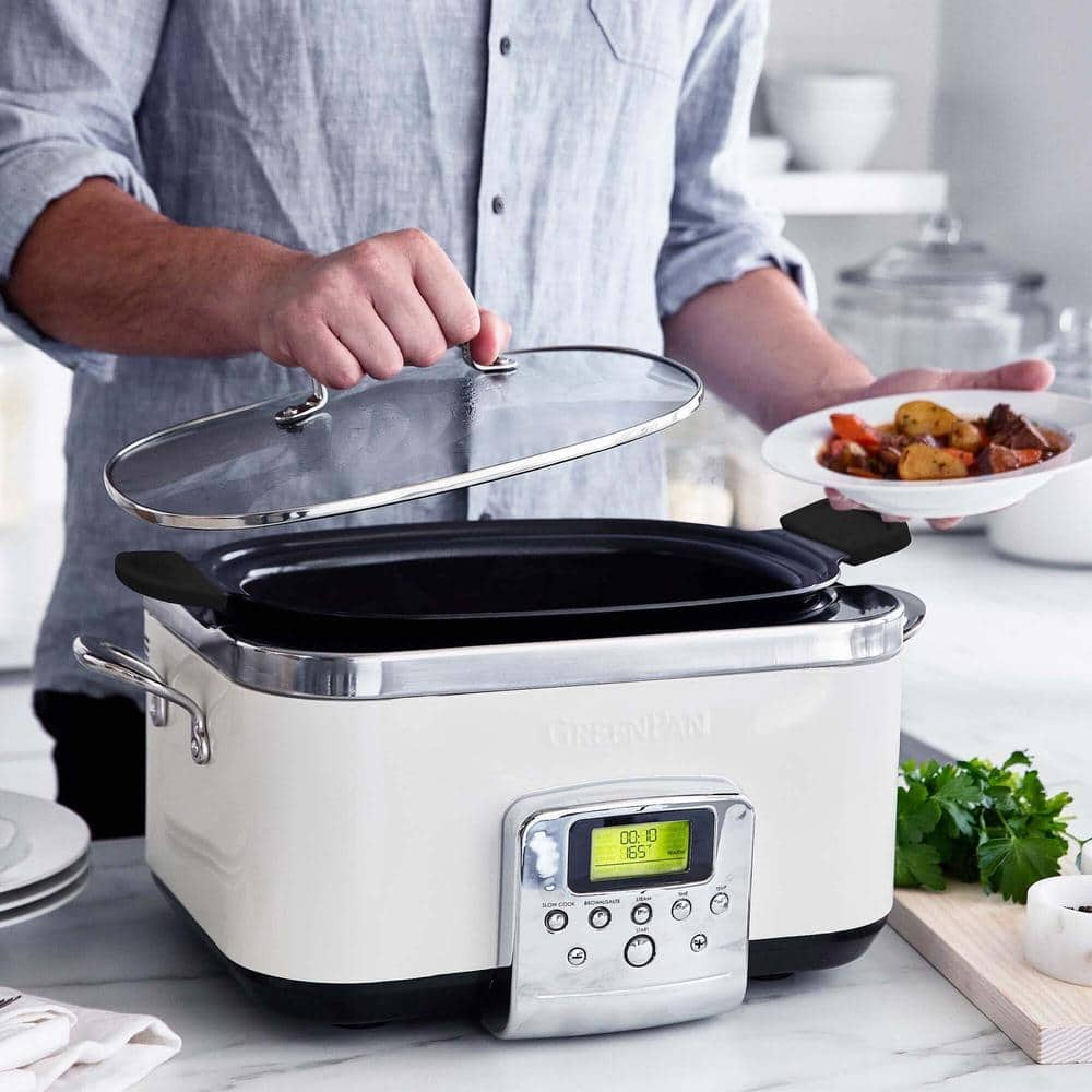 GreenPan Ceramic Nonstick 6 Qt. Cloud Cream Slow Cooker CC005108-001