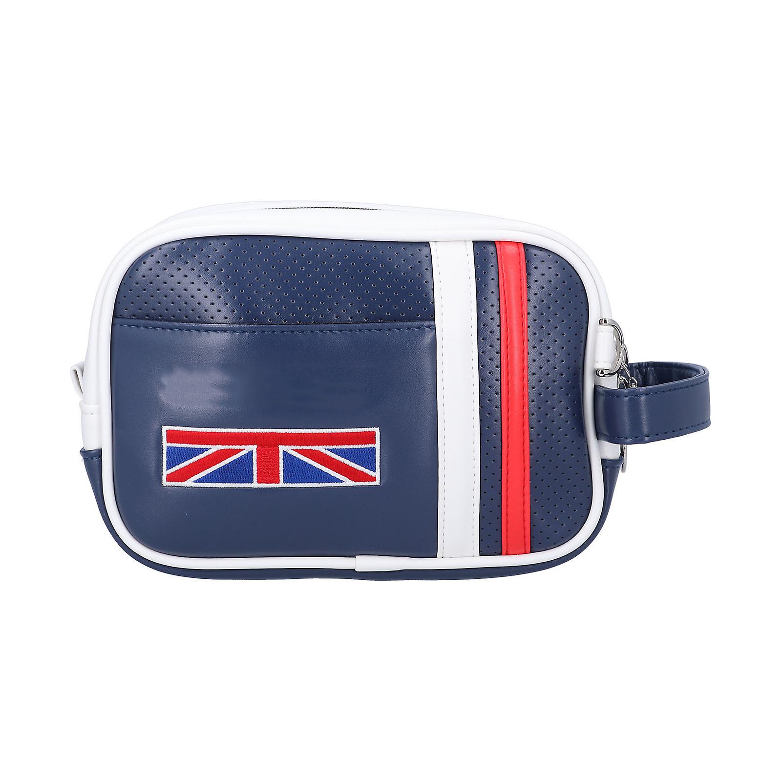 Golf Sports Accessory Storage Pouch Pu Leather Breathable Hand Bag Case Royalblue