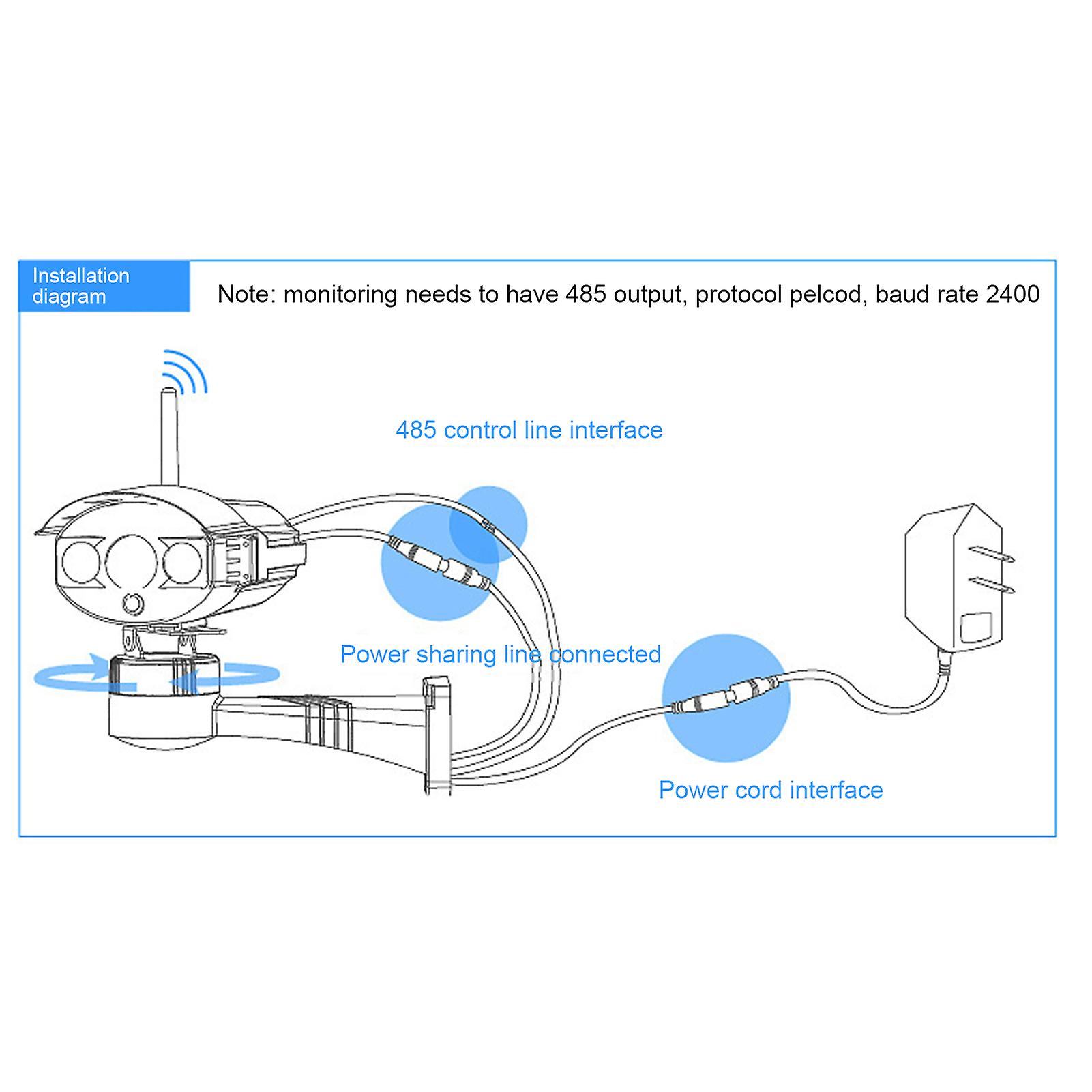 Rotating Bracket Pan Tilt Installation Stand Holder For Cctv Camera Wire Control Omnibearing