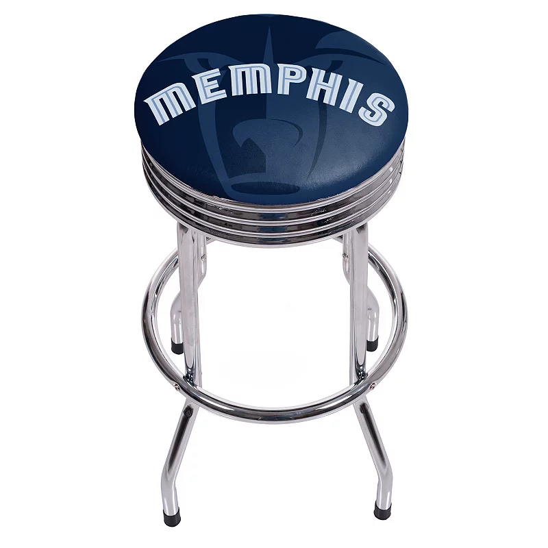 Memphis Grizzlies Padded Ribbed Bar Stool