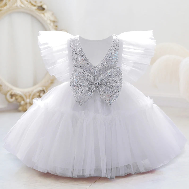 Toddler 1st Birthday Dress For Baby Girl Clothes Sequin Baptism Princess Tutu Dress Girls Dresses Party Costume 0-5 Year