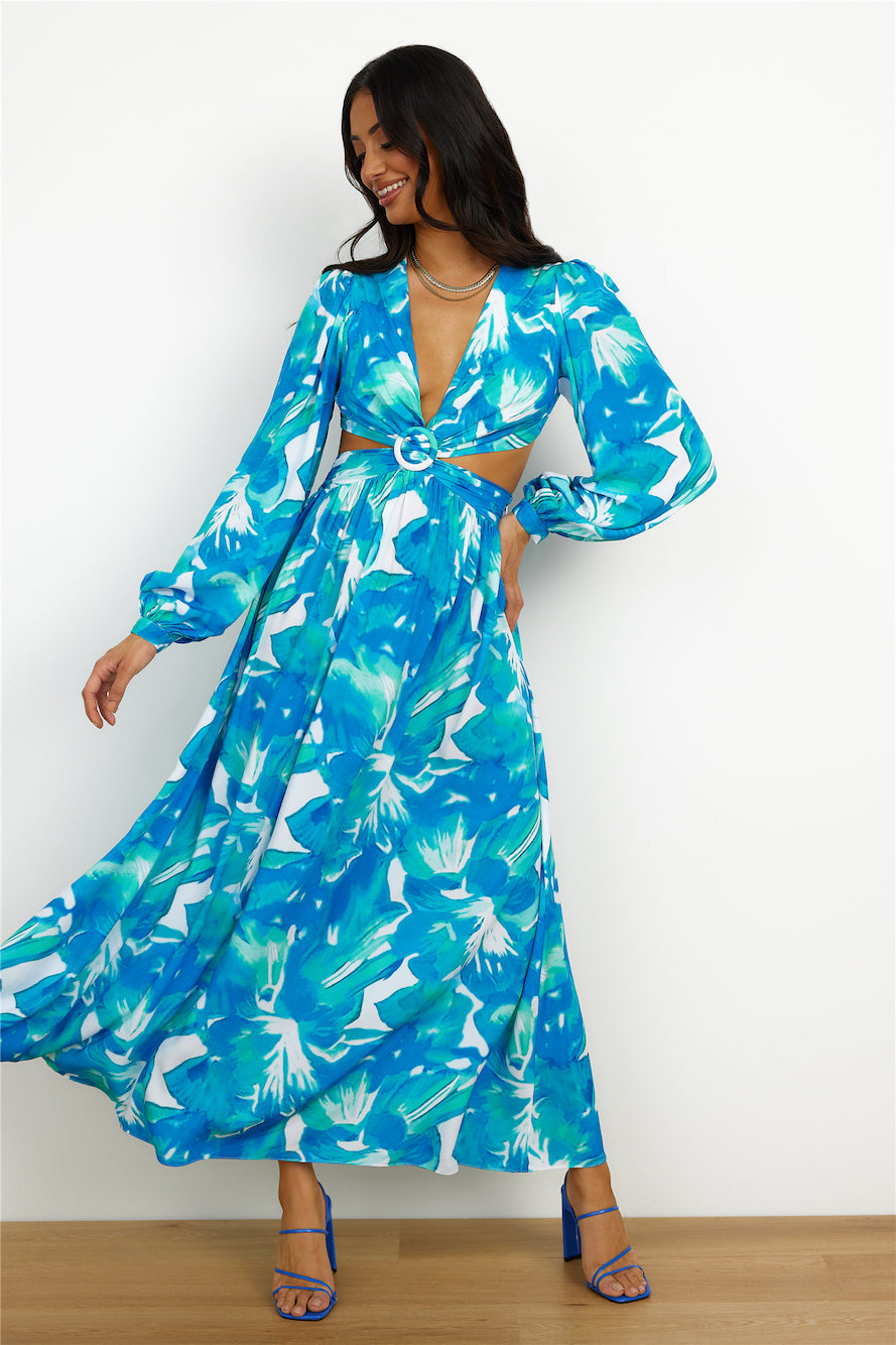 Resort Style Maxi Dress Blue