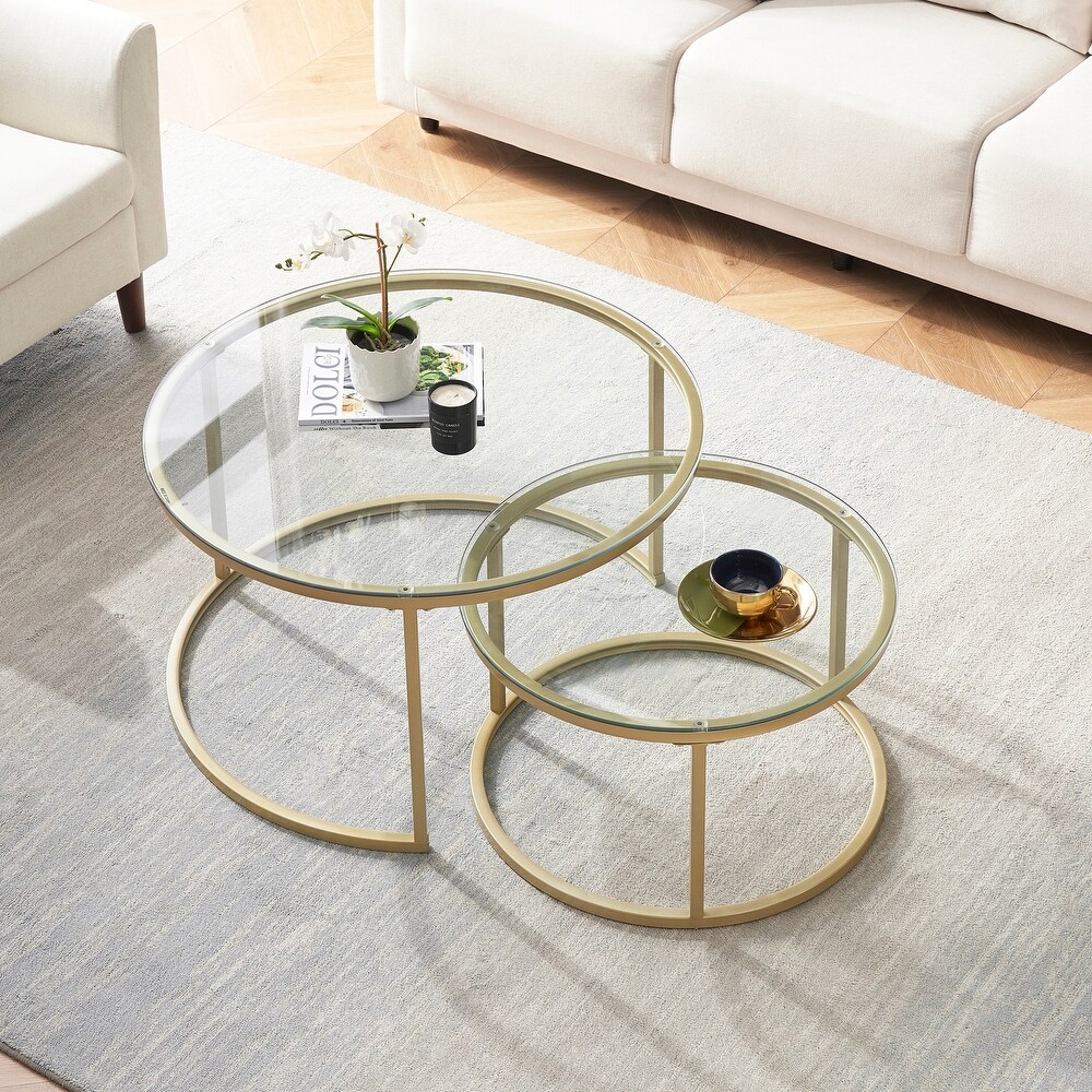 Elegant Marble Style Coffee Table with Iron Frame