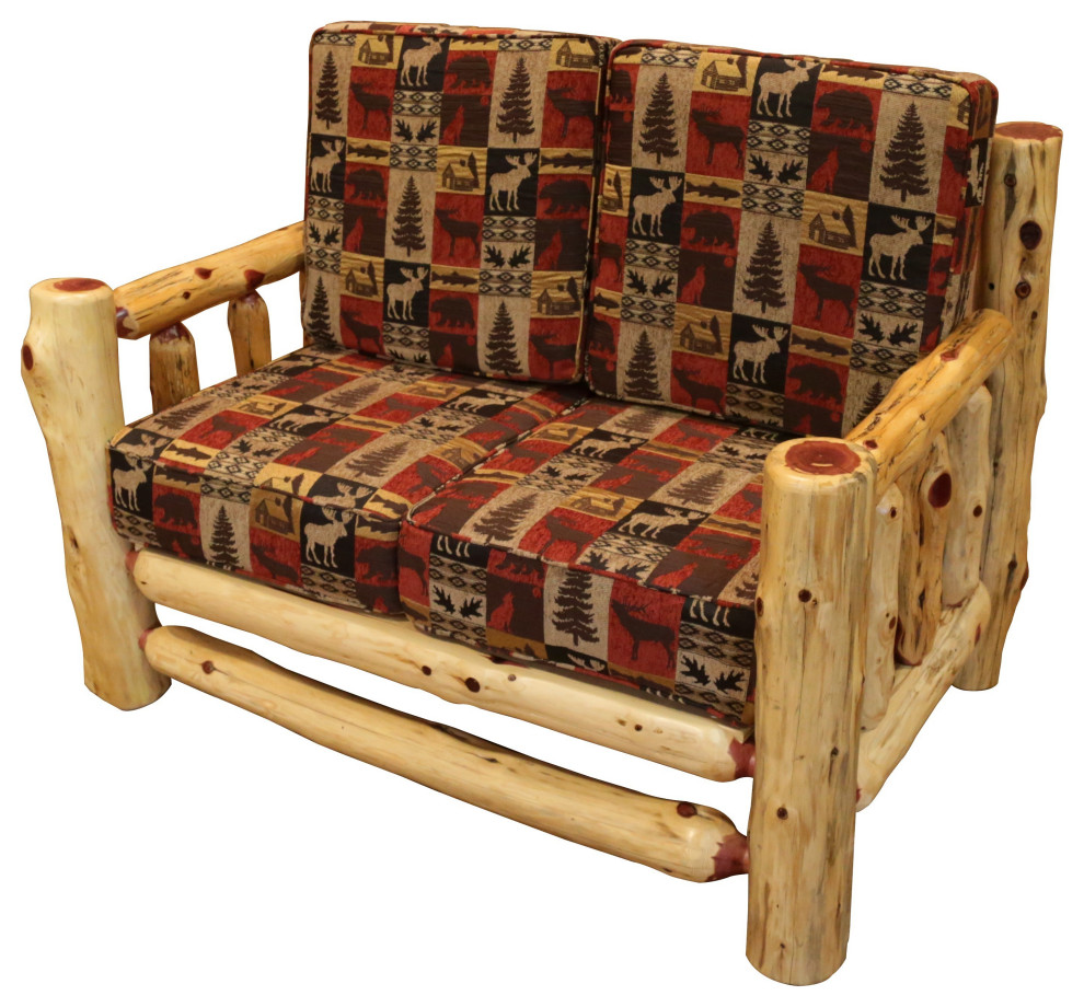 Red Cedar Log Santa Fe Loveseat   Rustic   Loveseats   by Furniture Barn USA  Houzz