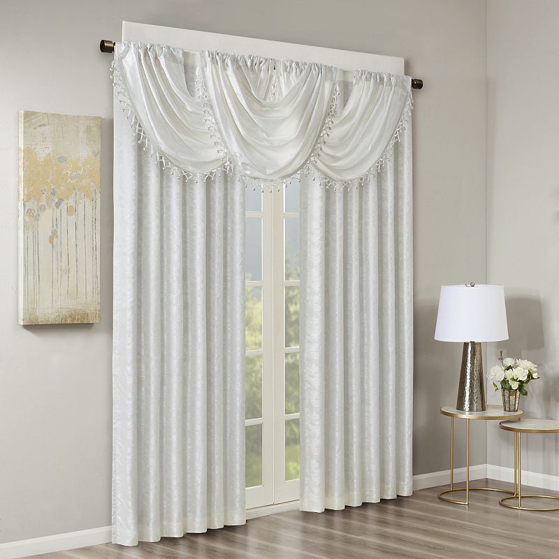 SunSmart Odessa Embellished Trim Jacquard Window Valance