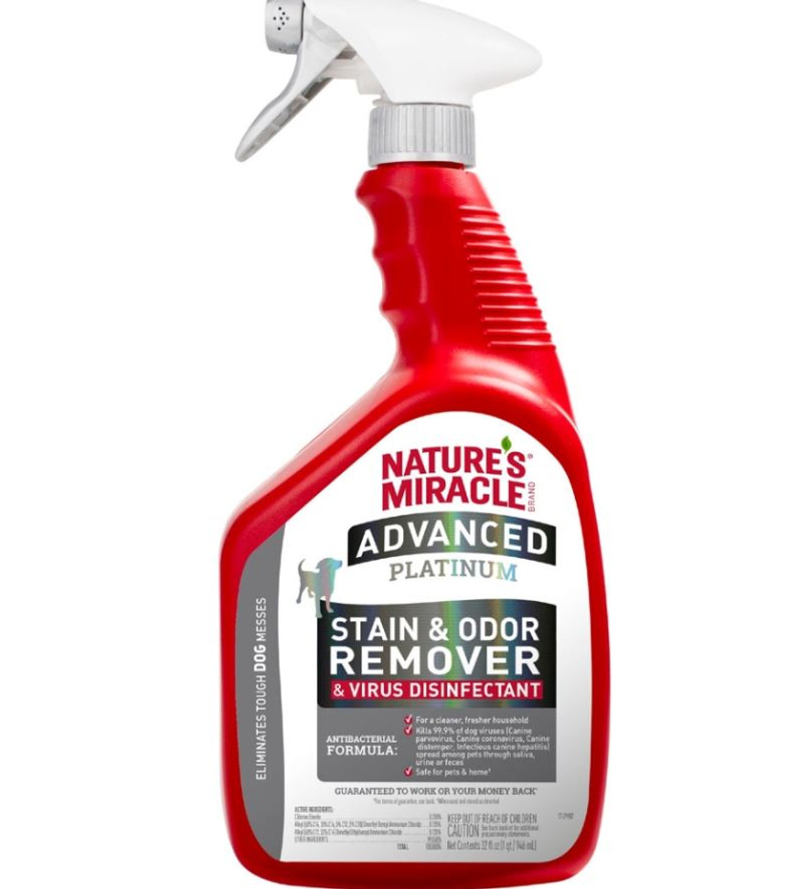 Nature's Miracle Advanced Stain and Odor Virus Dog Disinfectant Spray， 32 Oz.