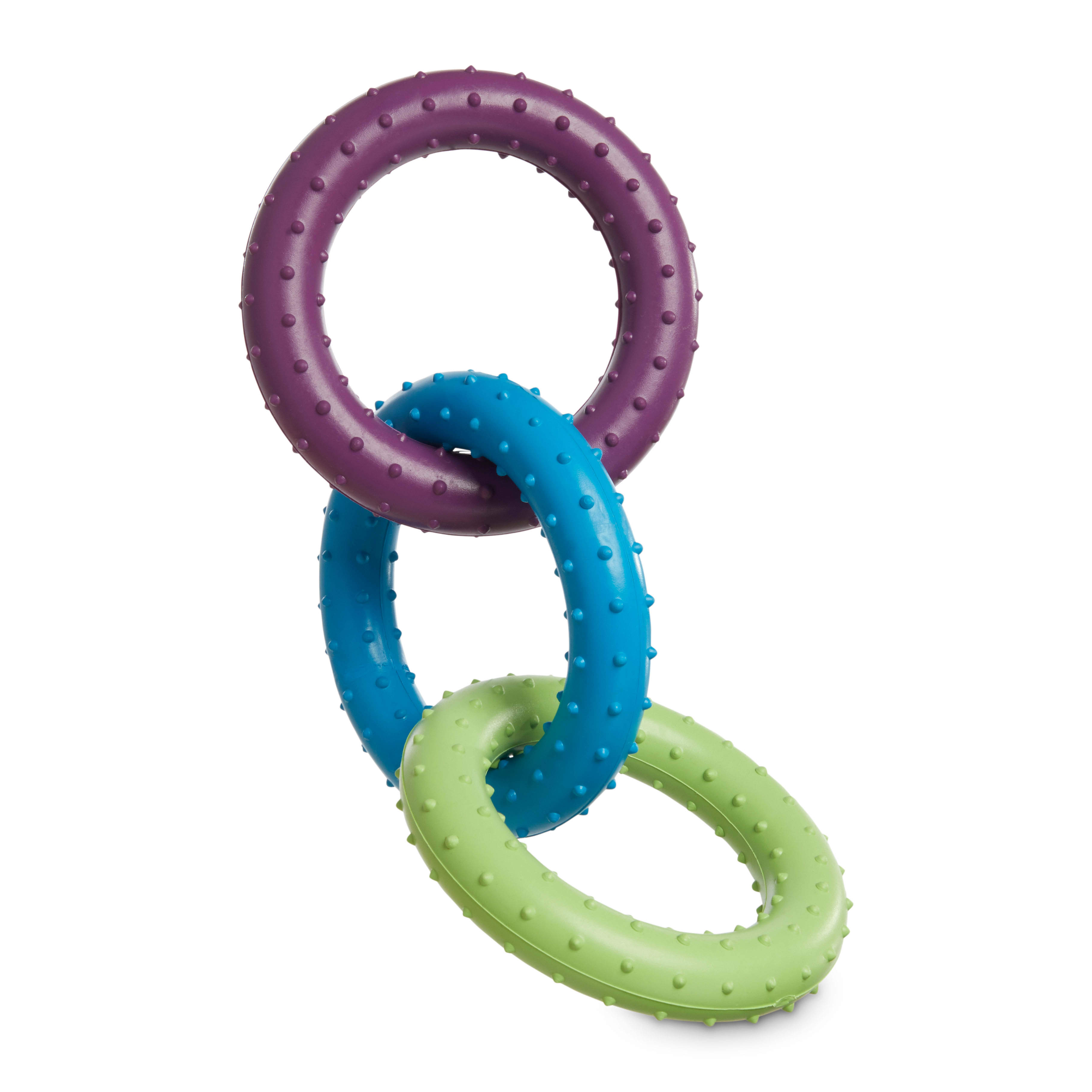 Leaps  Bounds Spiny 3-Ring Dog Chew Toy， Medium