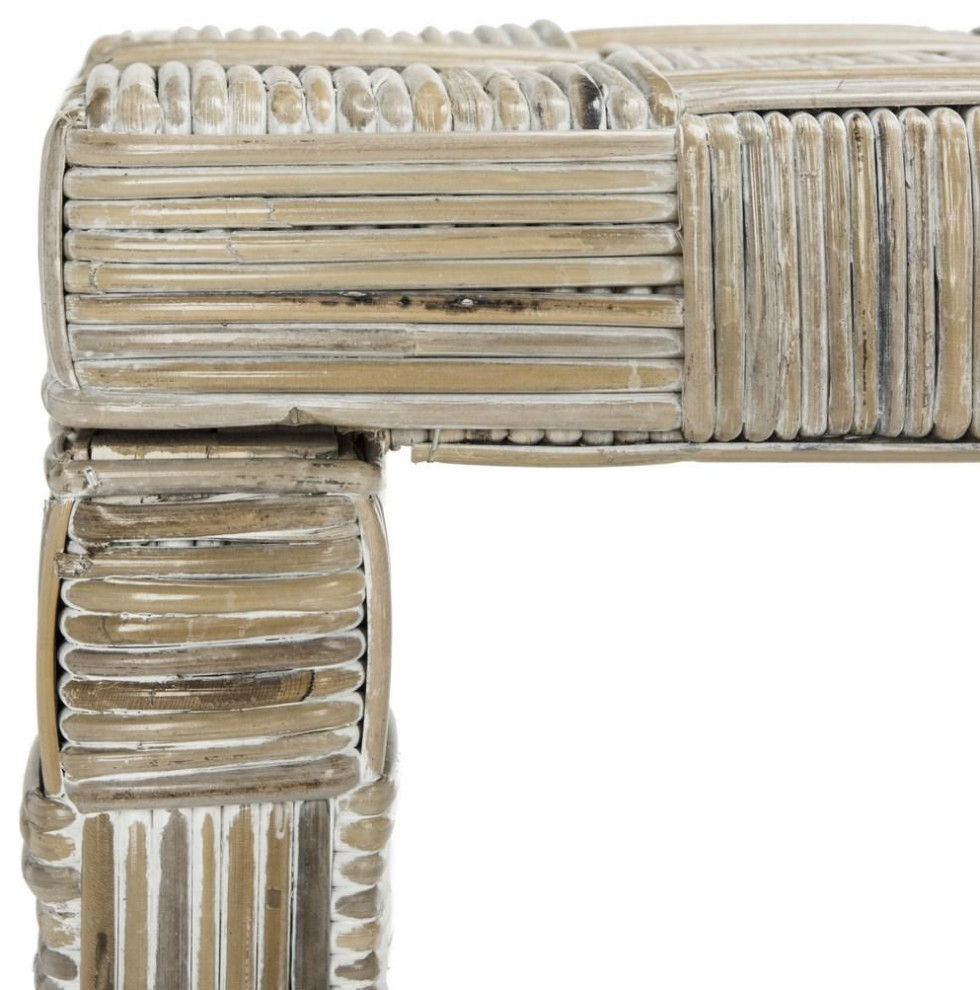 Kinzie Rattan Console Whitewash   Tropical   Console Tables   by Virgil Stanis Design  Houzz