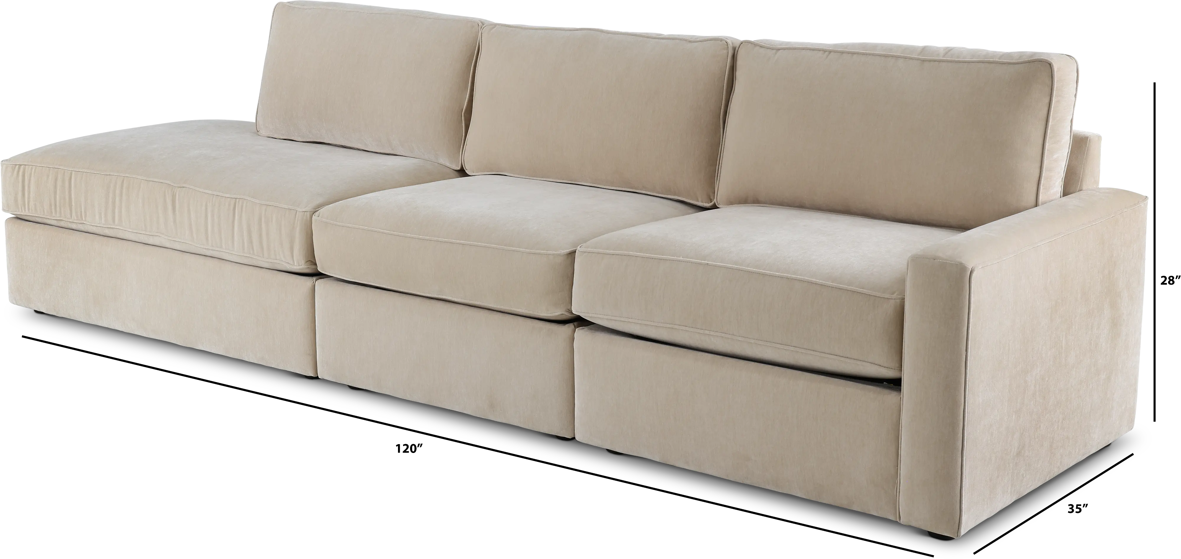 (Re)Formation Sand Beige 3 Piece Sofa Sectional