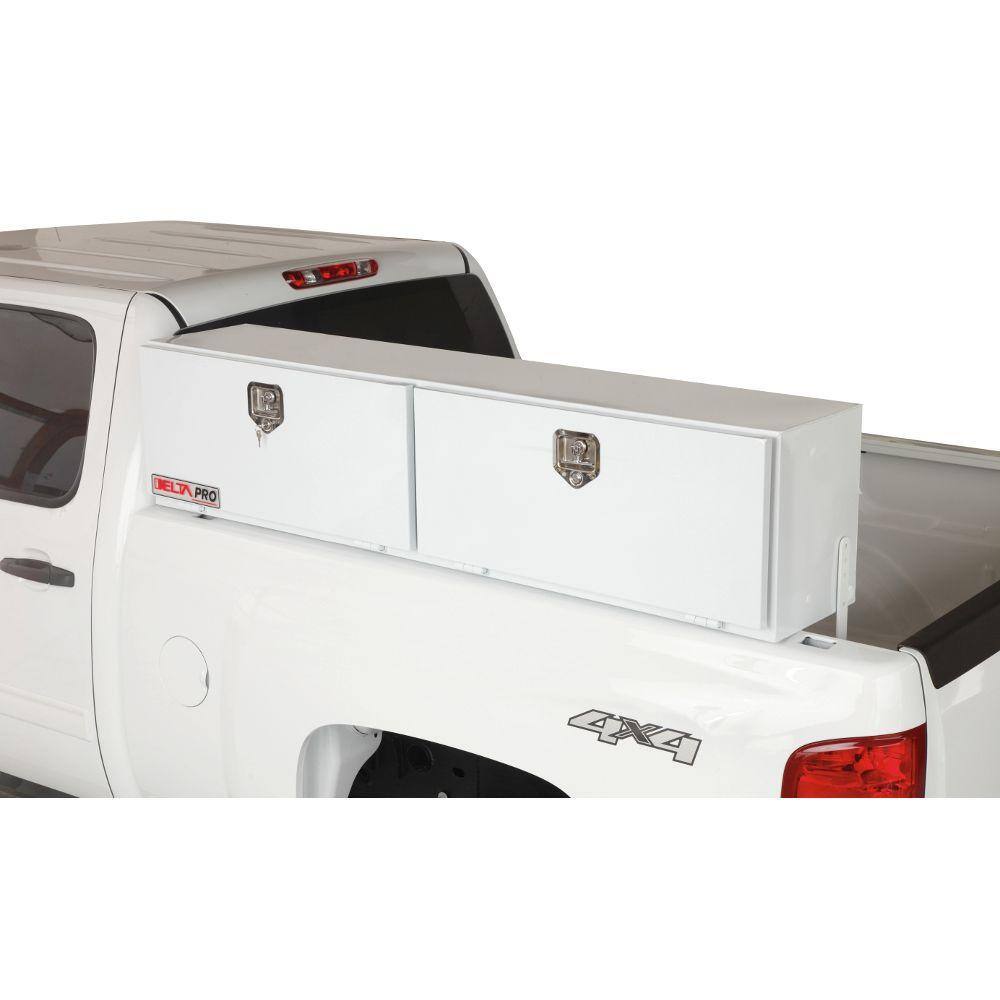 Delta 96 White Steel Full Size Top Mount Truck Tool Box 579000