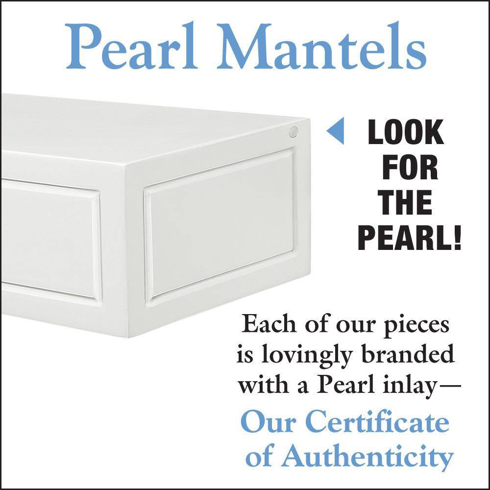 Pearl Mantels 4 ft. Crisp White Finish Cap-Shelf Mantel RPS48612D