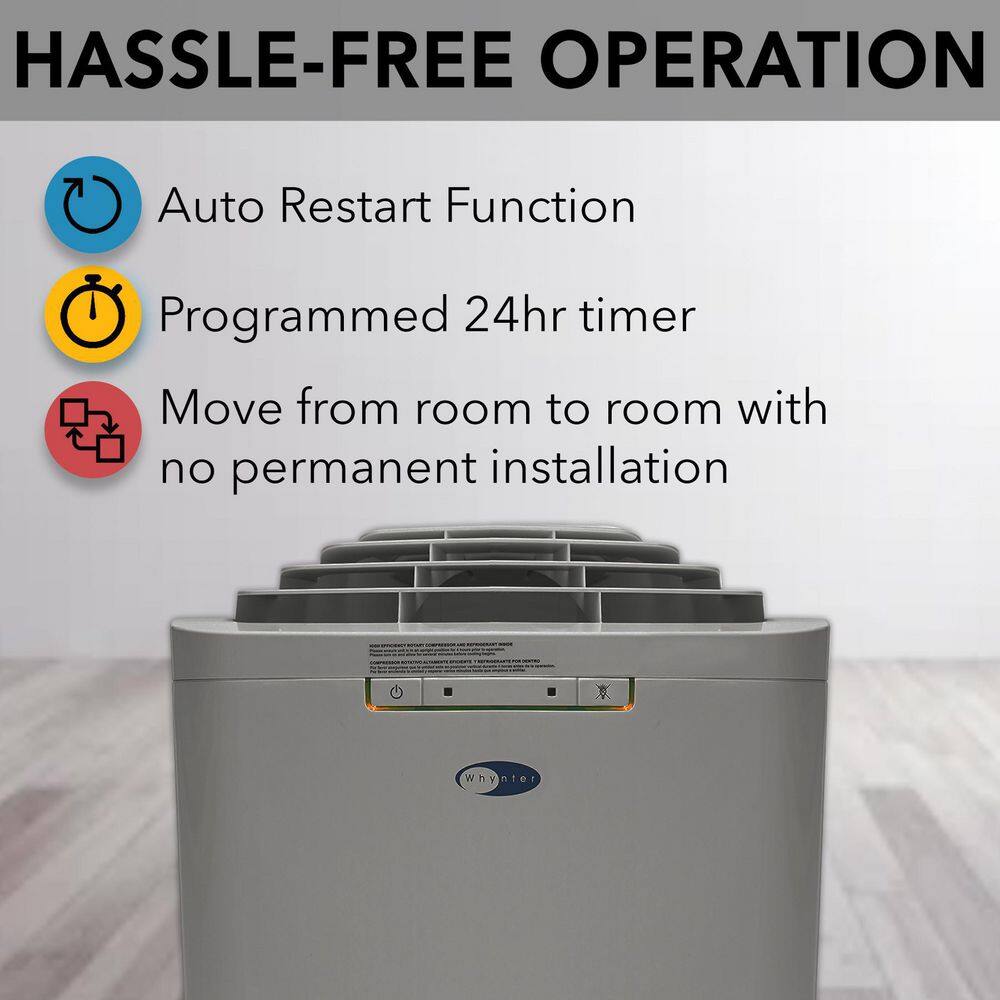 Whynter Eco-Friendly 13000 BTU Dual Hose Portable Air Conditioner with Dehumidifier ARC-131GD