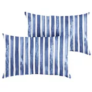 Sorra Home Mali Mineral Blue Outdoor Indoor 2-Pack Pillow Set