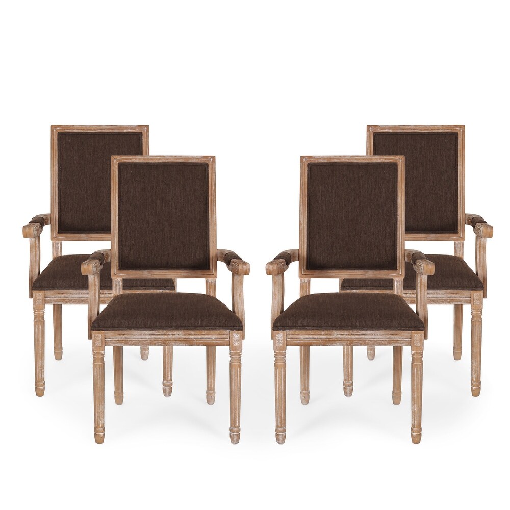 Maria French Country Upholstered Dining Chairs by Christopher Knight Home   23.75\