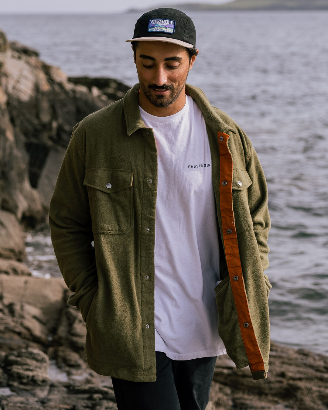 Maple Recycled Polar Fleece Shirt - Khaki