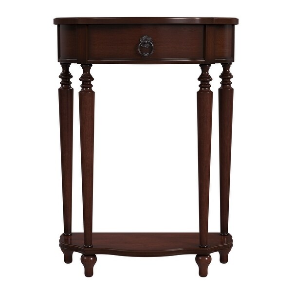 Ashby Demilune Console Table with Storage