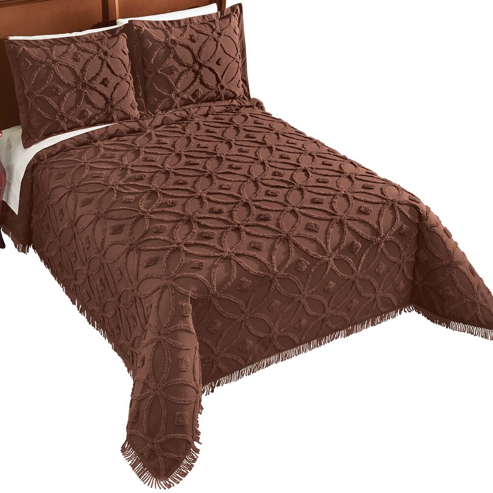 Diana Elegant Textured Chenille Tufted Bedspread