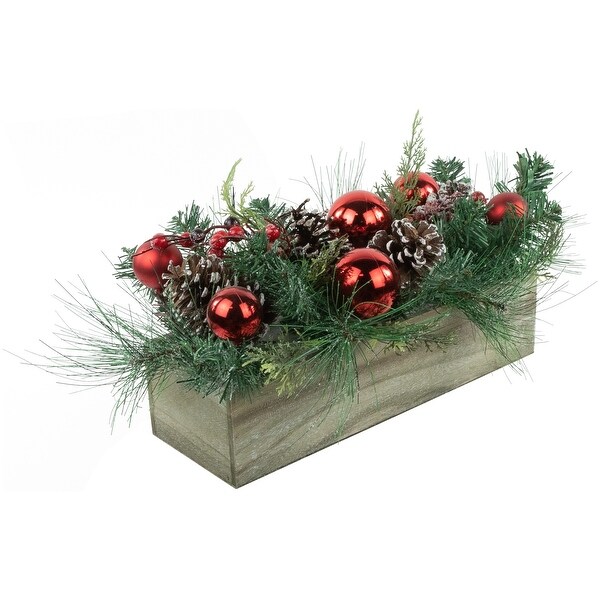 26 Mixed Pine，Cone Berry Artificial Christmas Arrangement Planter