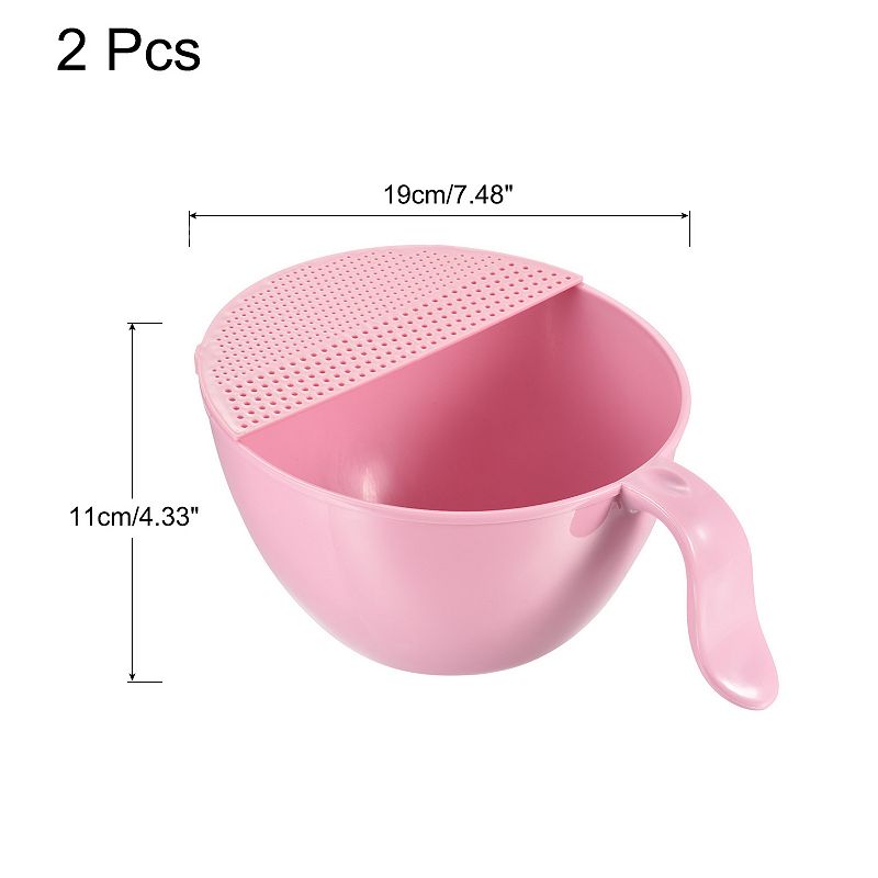 Fruit Vegetables Washing Basket Plastic Rice Strainer Drain Baskets 2PCS