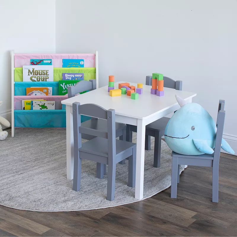 Humble Crew Kids Wood Table and 4 Chairs Set