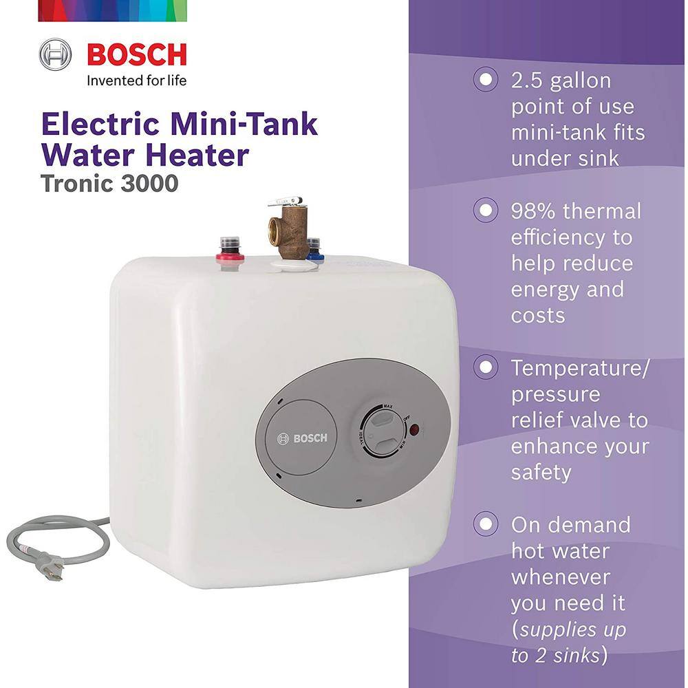 Bosch 2.5 Gal. Electric Point-of-Use Water Heater (3-Pack) 8733954923