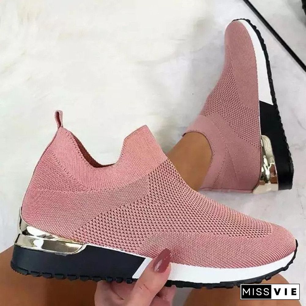 Woman Shoes Trendy Mesh Platform Sneakers Socks Shoes Tenis Breathable Socofy Casual Sports Shoes Women Flats Zapatos Mujer