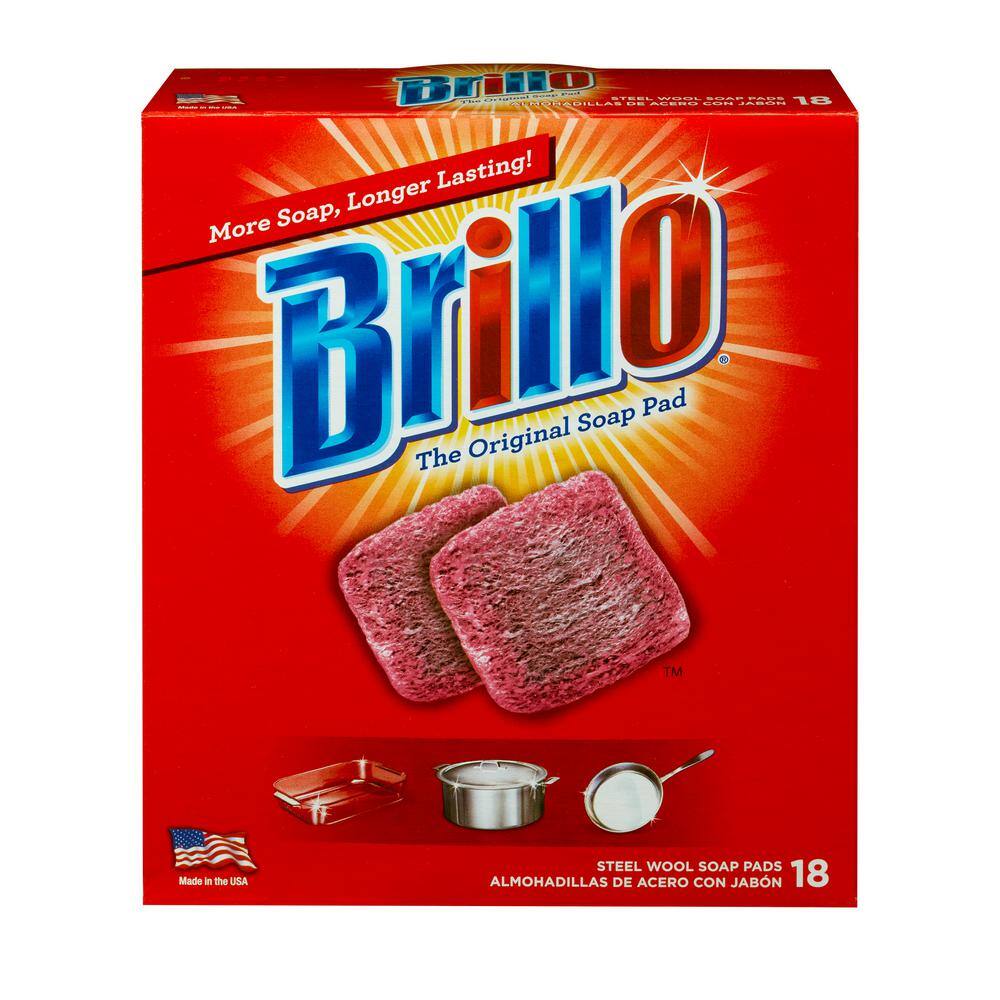 Brillo Steel Wool Soap Pad (18-Count Case of 12) 23318