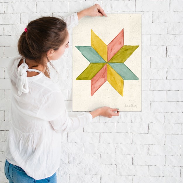 Americanflat Mid Century Abstract Wall Art Room Decor Quilt Pinwheel Block Mulitcolor By Pauline Stanley