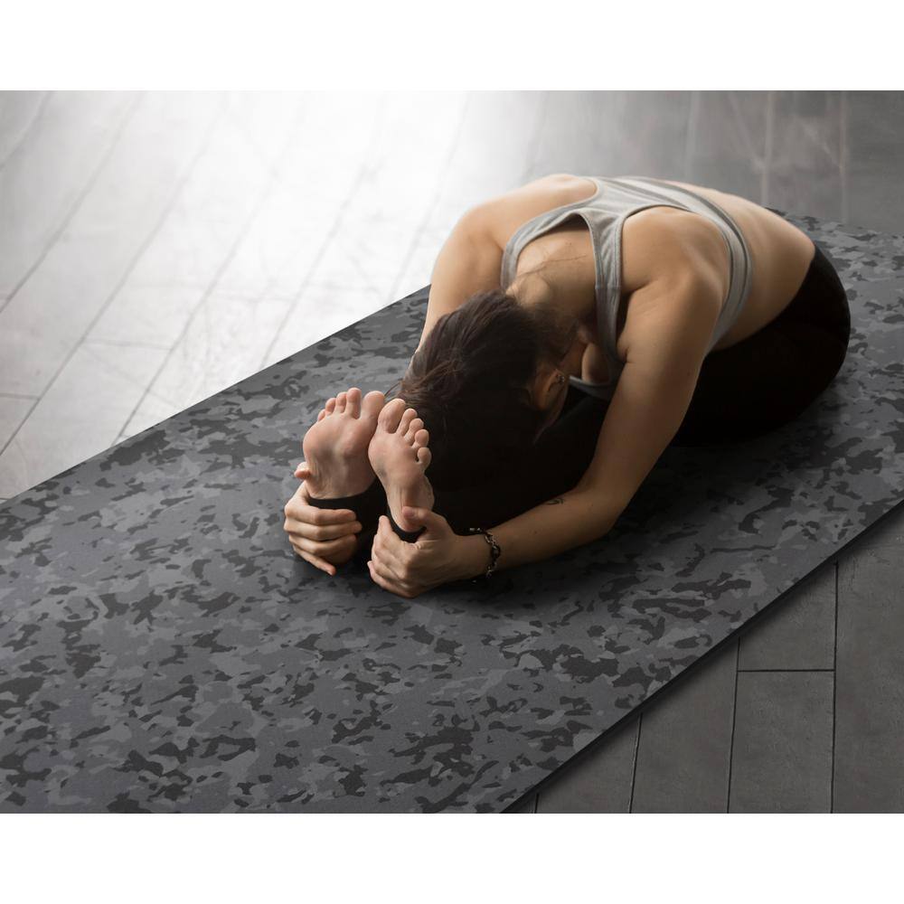 Norsk Gray Camo 72 in. W x 36 in. L Rubber Multi-Purpose Fitness Equipment Mat (18 sq. ft.) 24325GCRF